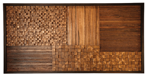 Wood Mosaic Wall Art made from wood scraps