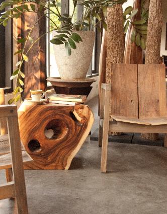 munchkin side table and teak teak chair