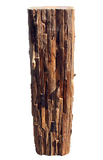 stand made with reclaimed teak wood