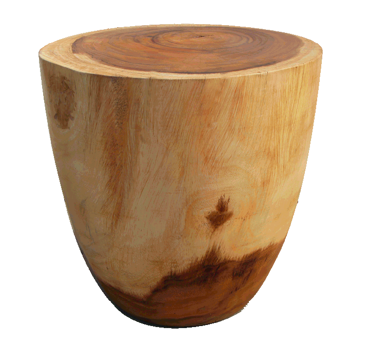 acacia wood big boy stool or end table